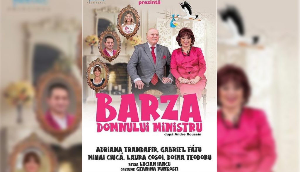 LA TEATRUL GEORGE CIPRIAN VINE…BARZA. ”Barza domnului ministru”, comedie spumoasă, jucată, de Dragobete, cu casa închisă