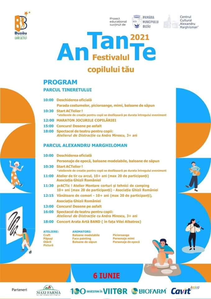 Festivalul An-Tan-Te pentru copii se desfășoară duminică la Buzău, chiar dacă plouă. Ce soluție au găsit autoritățile