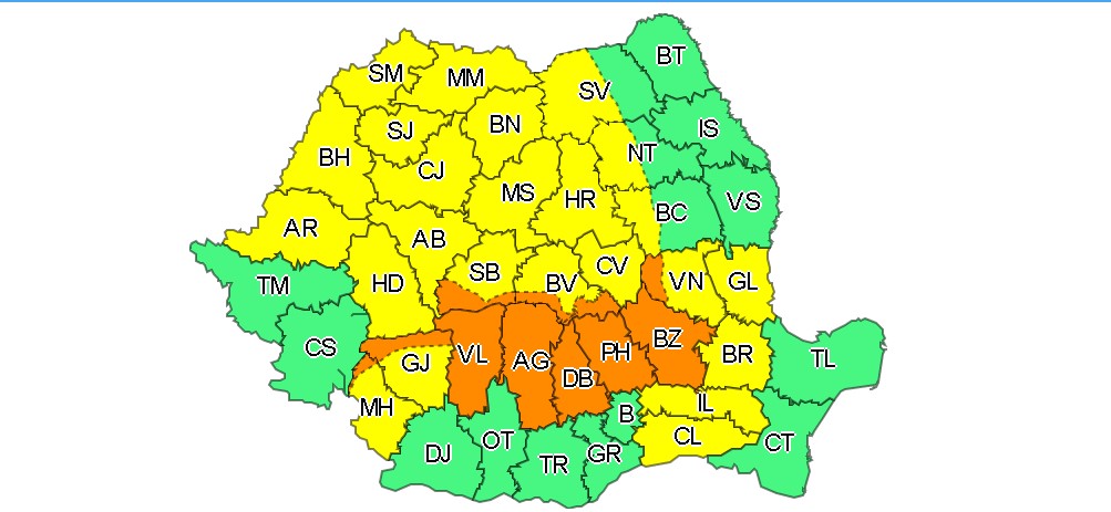Week-end de foc. Buzăul, sub semnul caniculei și al vijeliilor puternice. E COD PORTOCALIU