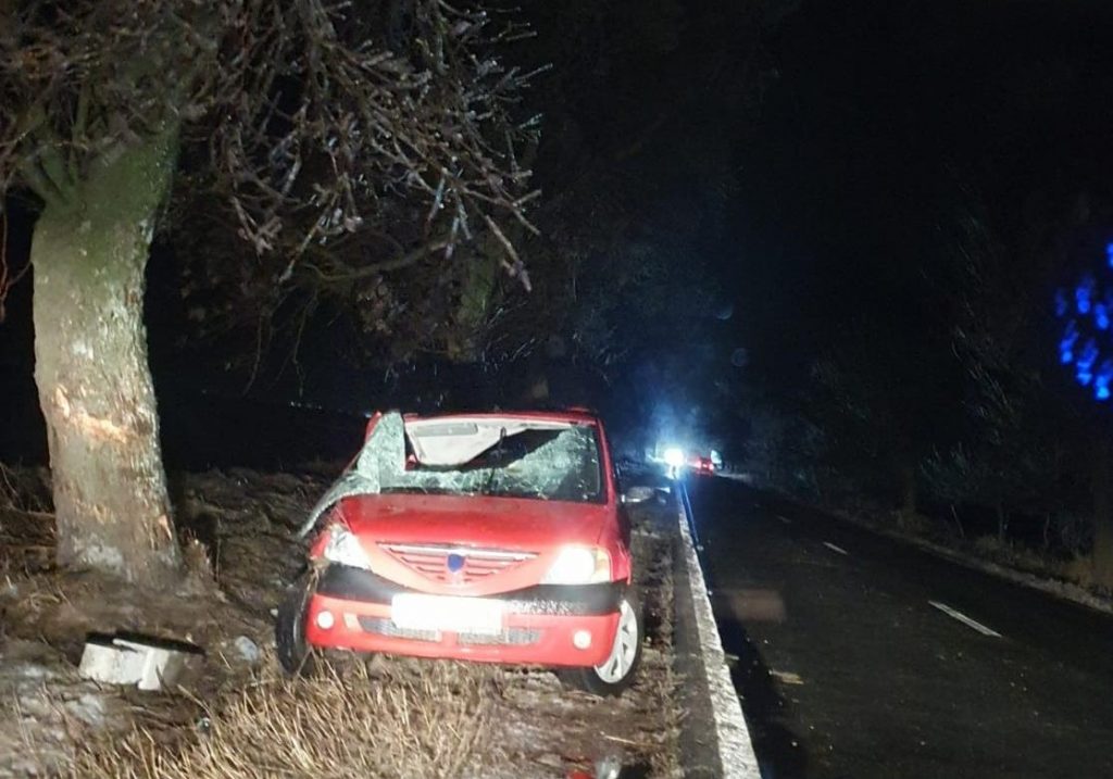O familie din Râmnicu Sărat a ajuns la spital în urma unui accident rutier. Mașina în care se aflau râmnicenii s-a oprit într-un pom