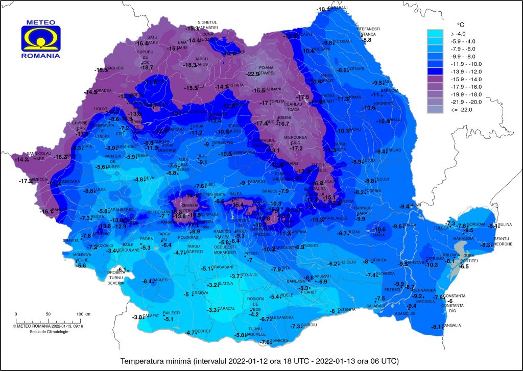 Bisoca, polul frigului din Buzău! Temperaturile care le-au înghețat oasele buzoienilor azi-noapte
