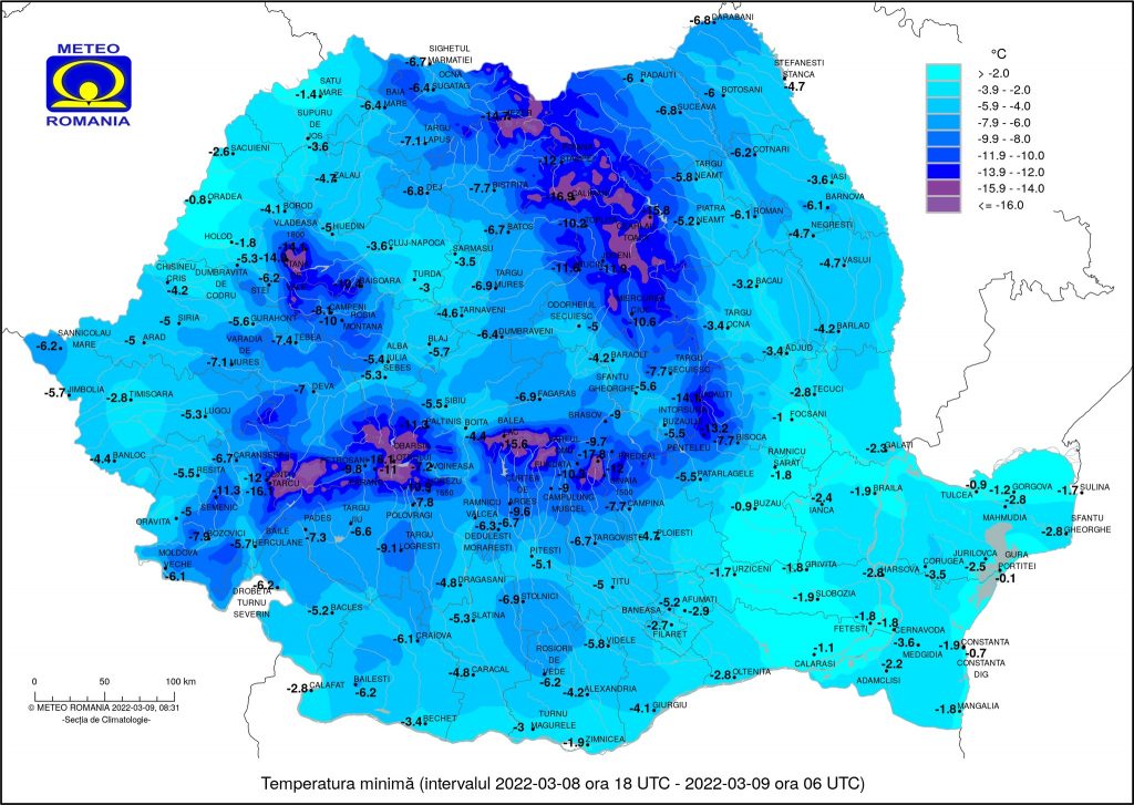 Ger de crapă pietrele! Azi-noapte a fost doar începutul! Aerul polar îngheață toată țara