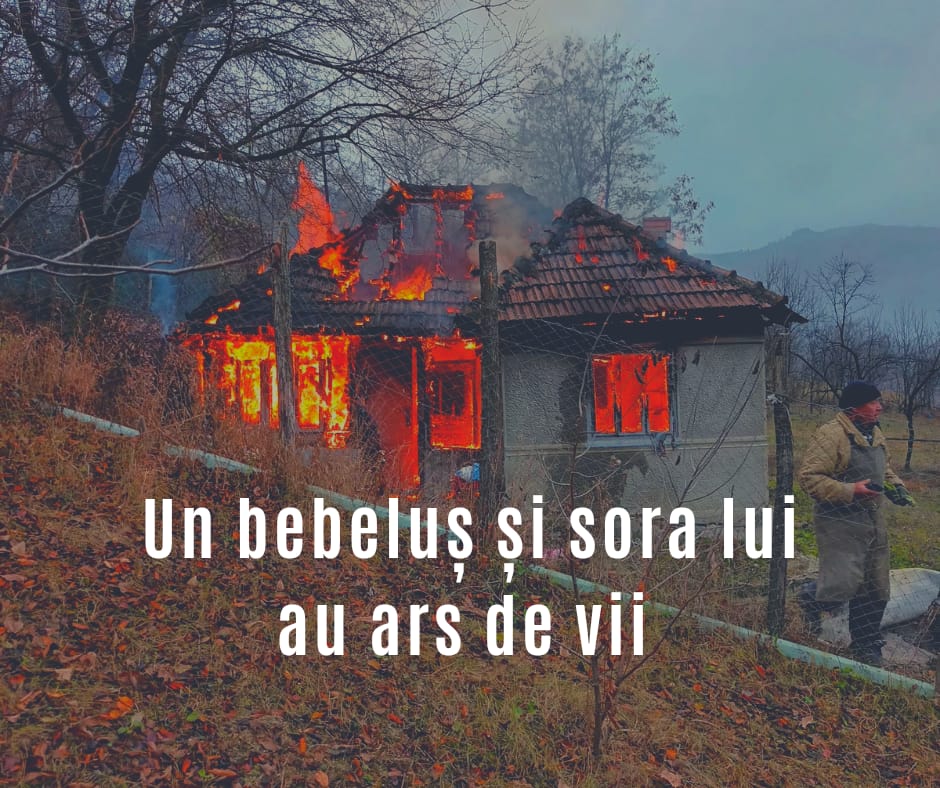 Bebelușul și sora lui, arși de vii în casă, erau singuri când a izbucnit incendiul. Unde era mama lor
