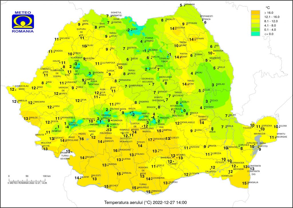 COD GALBEN de vânt în Buzău. Temperaturi ridicate pentru această perioadă
