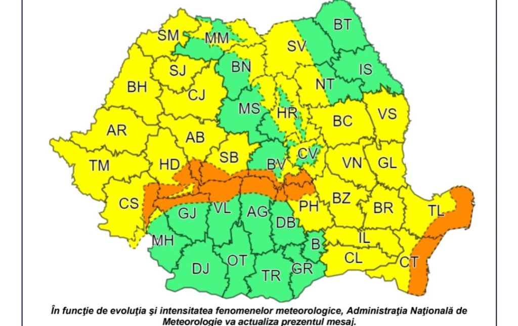 Atenționarea COD Galben de viscol a fost prelungită. Ultimele date de la meteorologi