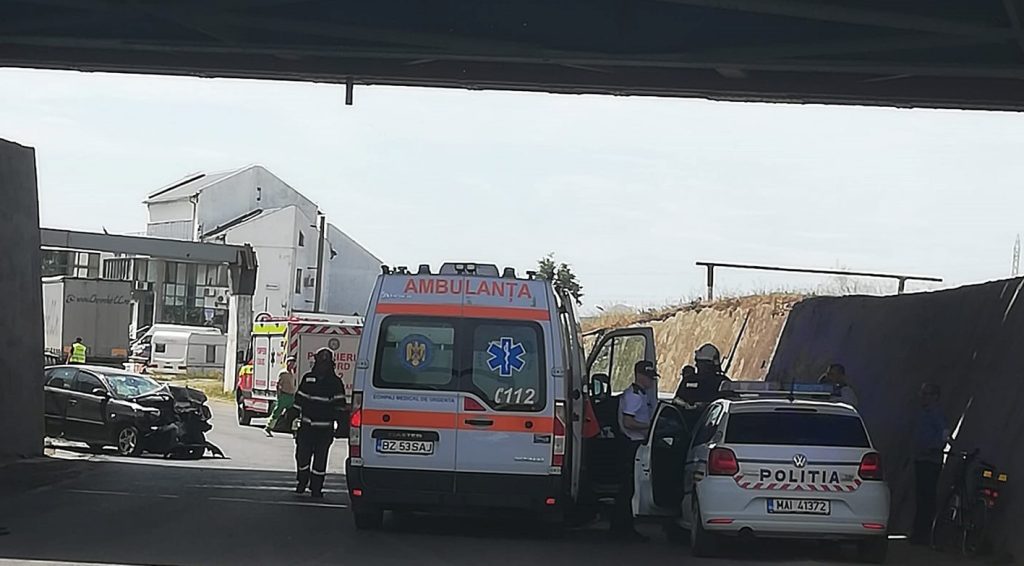 Accident rutier, trafic dirijat la ieșirea din municipiul Buzău