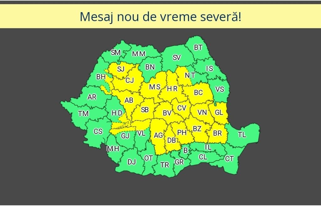 Vin ploile! Meteorologii au emis avertizare Cod Galben de instabilitate atmosferică