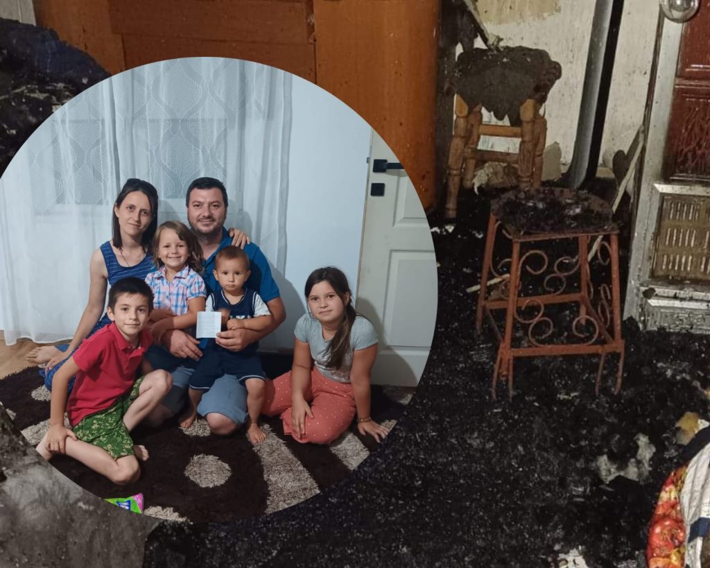 (Video) O familie cu cinci copii are nevoie de ajutor. Casa le-a ars în noaptea de Revelion