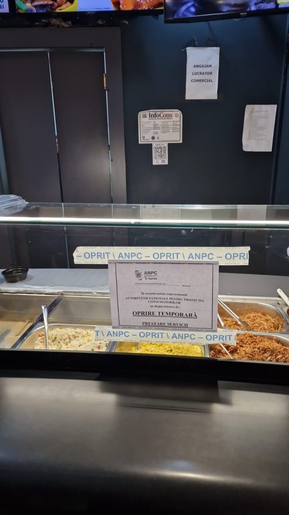 (FOTO) Fast-food din mall, închis de comisarii OPC. Ce nereguli au fost descoperite