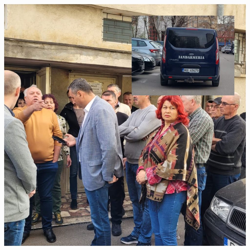 (FOTO&VIDEO) Scandal la un oficiu poștal din Buzău. Au intervenit jandarmii și polițiștii