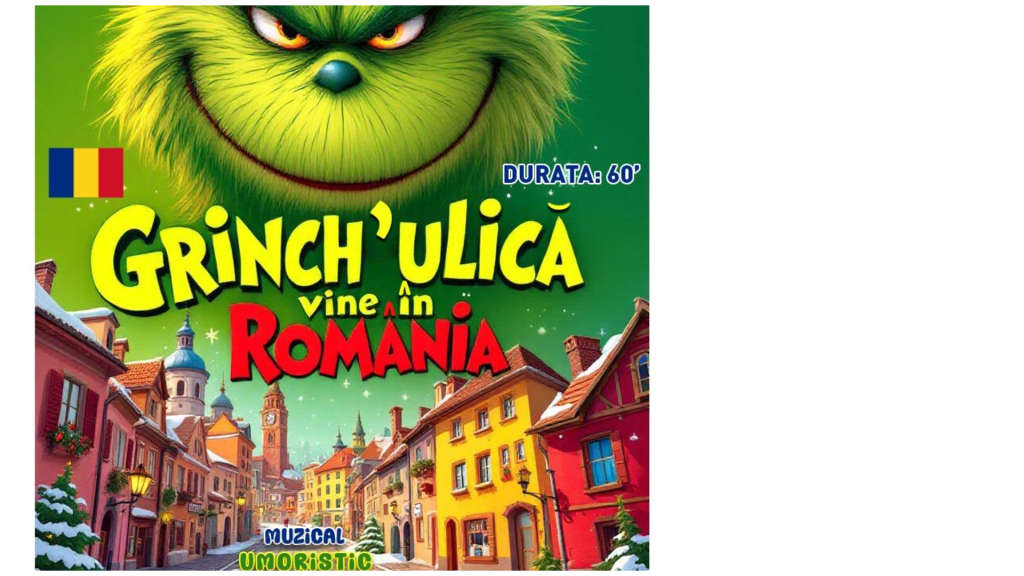 Spectacolul „GRINCH’ULICA a venit în România” promite distracție copiilor buzoieni! Unde și când va avea loc evenimentul