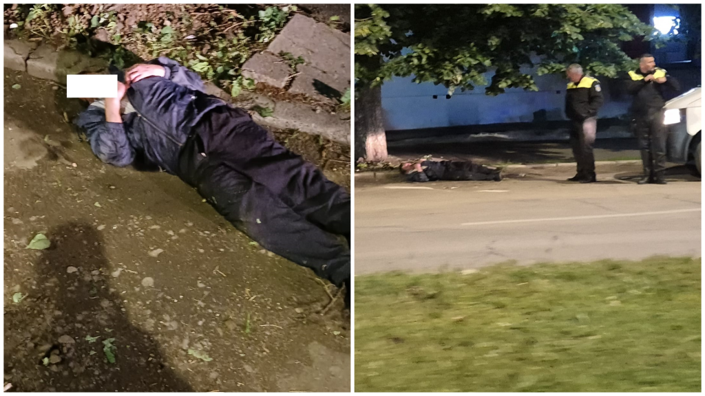 Buzoian găsit întins pe șosea, în miez de noapte, lângă Episcopie
