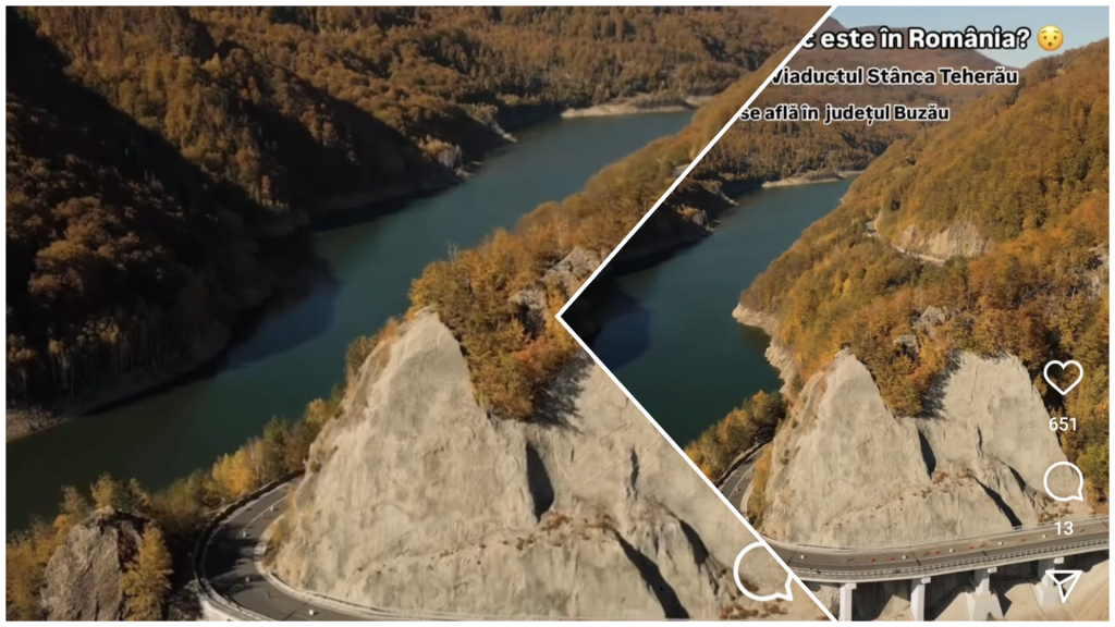 Viaductul Stânca Teherău, filmat cu drona într-un clip care pare dintr-un film. Imaginile au devenit virale