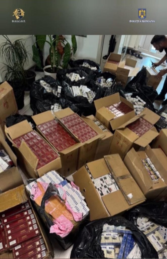 (FOTO&VIDEO) Polițiștii din Buzău au prins un turc cu 500 de cartușe de țigări de contrabandă. Acasă avea de șase ori mai multe