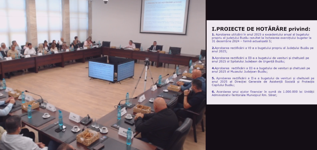 Discuții îndelungi în plenul Consiliului Județean Buzău. Proiectul care a stârnit nemulțumirea Opoziției