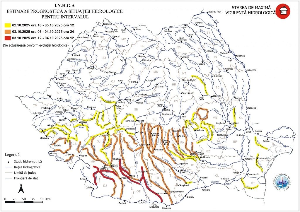 Buzăul, sub avertizări de ploi, vânt puternic și inundații. Autoritățile, reunite în ședință