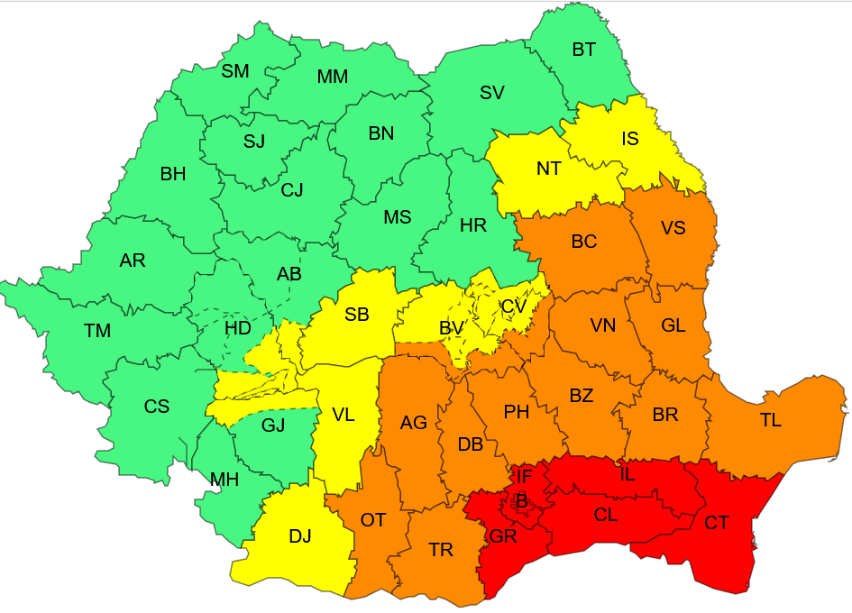 Alertă maximă! Vine potopul! Sunt așteptate cantități de până la 140 l/mp de apă. CJSU Buzău s-a întrunit imediat!
