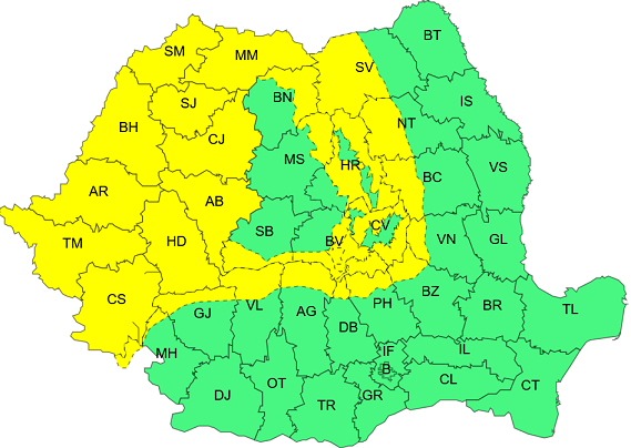 Vin zile de iarnă autentică! Precipitații, vânt puternic și vreme rece, în tot județul
