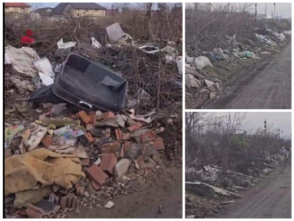 (VIDEO) Dezolant! Drumul către pepiniera Direcției Silvice, de la marginea Buzăului, plin de gunoaie