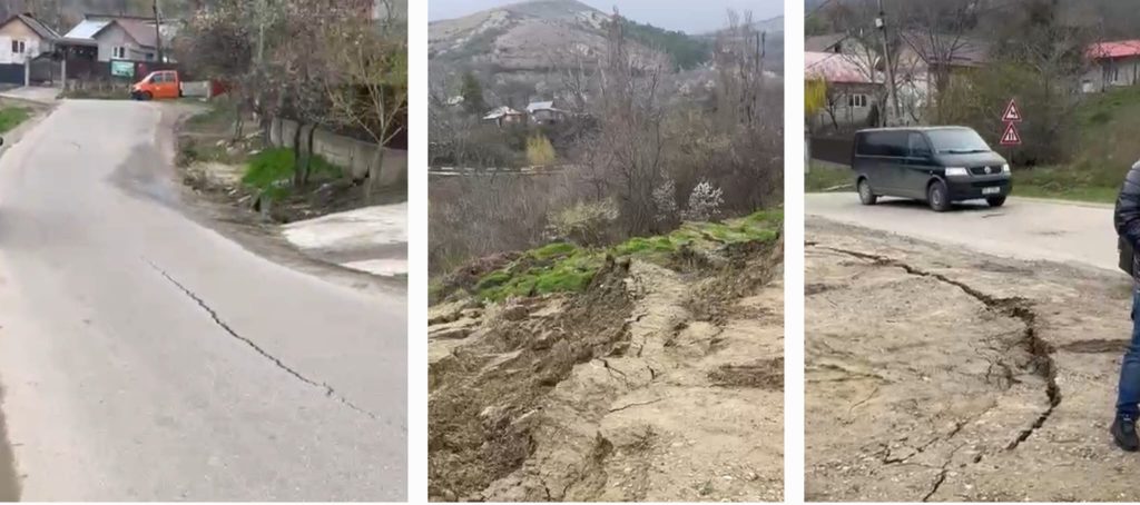 (VIDEO) Drum turistic din Buzău, amenințat de alunecările de teren. Imagini cu pământul care a luat-o la vale