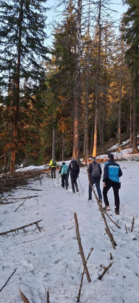 Patru turiști rătăciți în masivul Siriu, salvați de jandarmii montani după o noapte de căutări în golul alpin (FOTO)