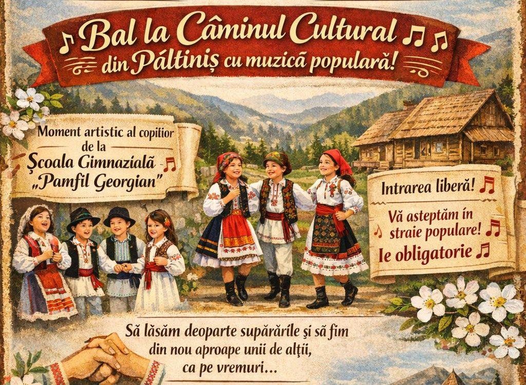 Tradiții și voie bună, în ziua de Paște. Bal în straie populare, la Gura Teghii