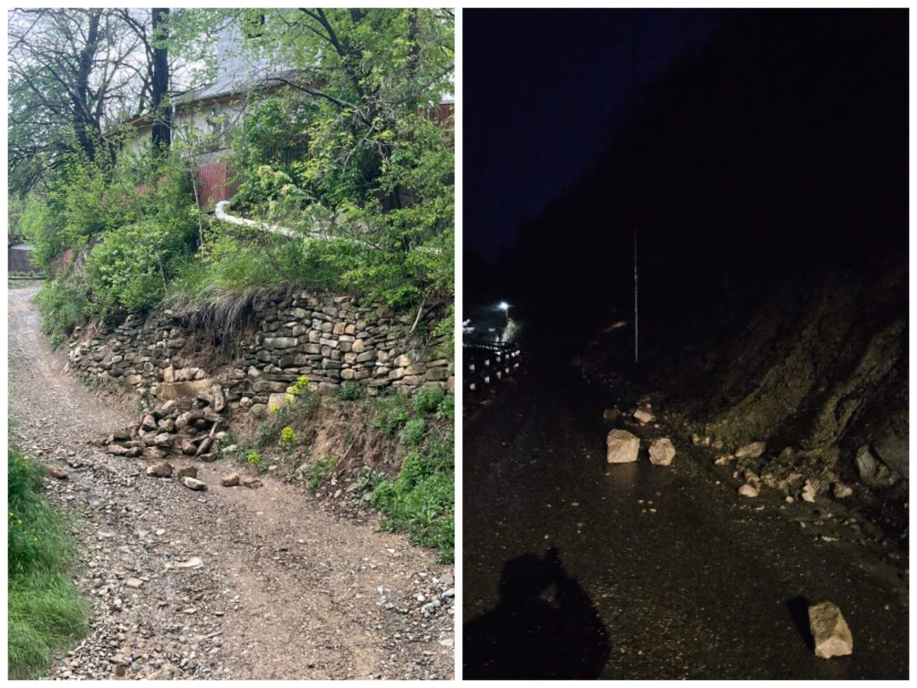 Bilanțul ploilor torențiale din ultimele zile: drumuri distruse și surpări în mai multe localități (FOTO)