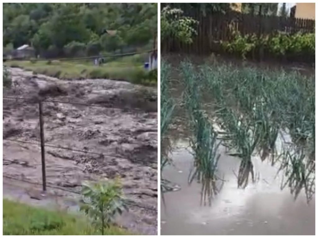 Bilanțul ploilor torențiale: probleme grave în 11 localități. Drumurile au fost distruse, podețele luate de ape. Cât mai continuă ploile